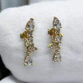 Brinco Ear Cuff com Pedras Zircônias
